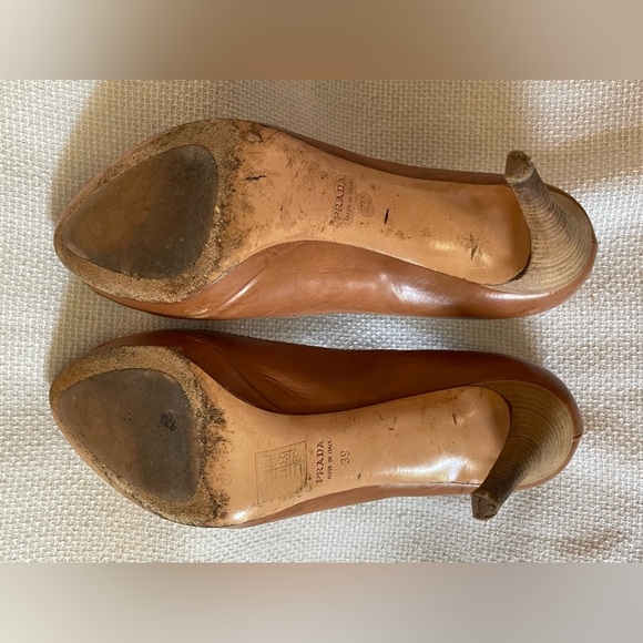 Prada tan peep toe shoes - Picture 10 of 12